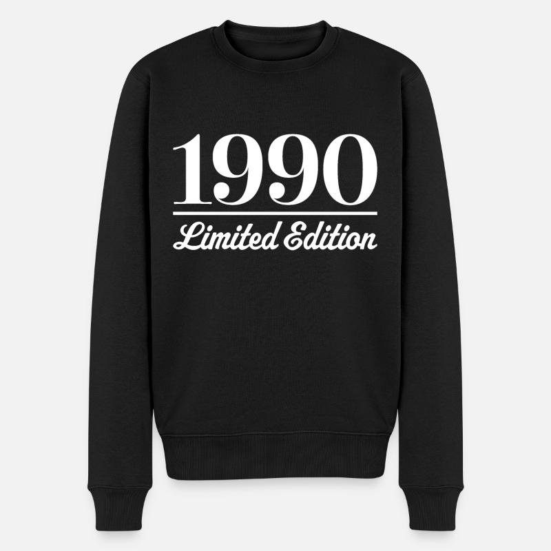 1990 Limited Edition - Männer Premium Bio Pullover - Schwarz