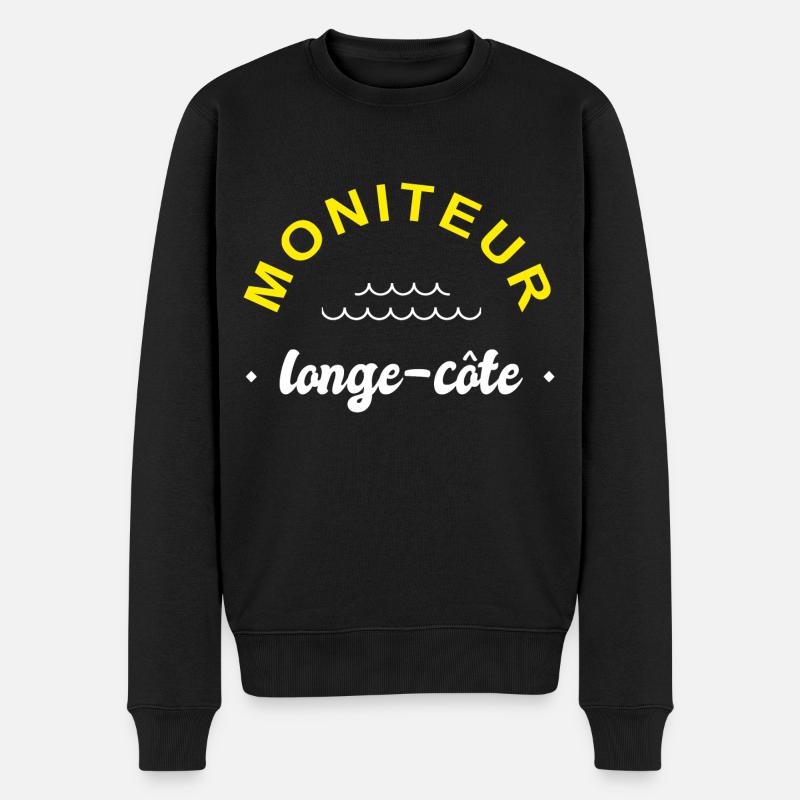 moniteur longe cote coach longe-côte - Pull Premium bio Homme - noir