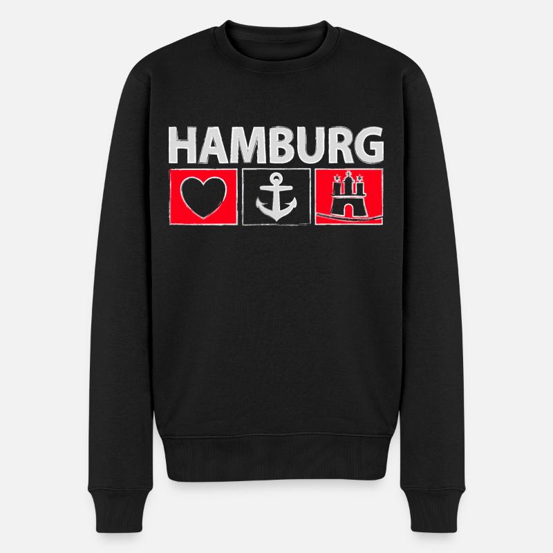 Hambourg - Pull Premium bio Homme - noir