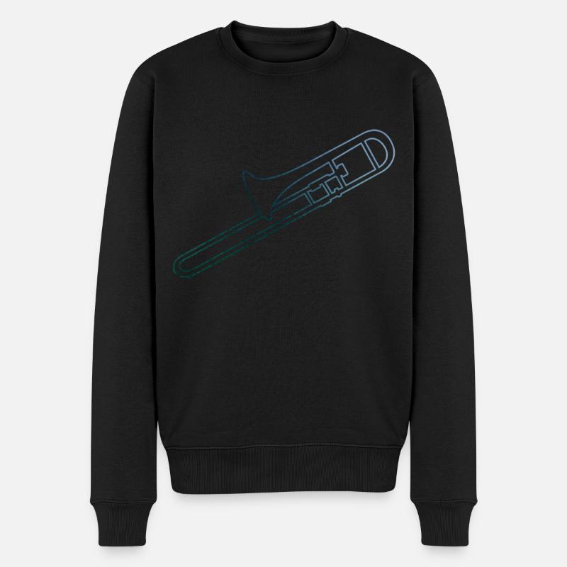 Jazz Posaune Damen Herren Posaune Blechbläser - Männer Premium Bio Pullover - Schwarz
