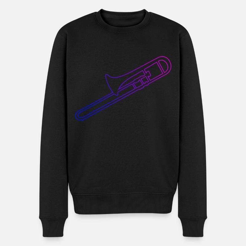 Jazz Posaune Damen Trombone Jazz Posaunist - Männer Premium Bio Pullover - Schwarz
