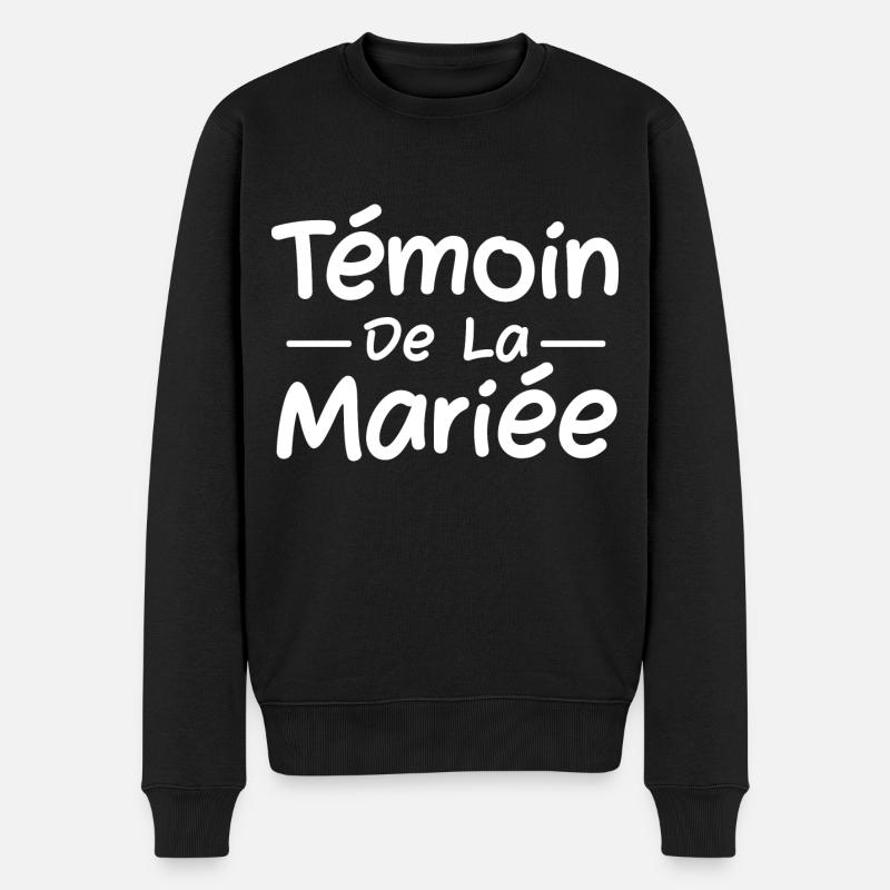 Témoin de la mariée - Pull Premium bio Homme - noir