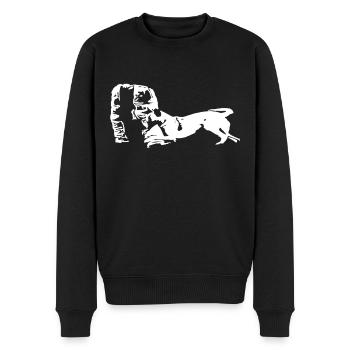 Mondioring Motiv zum Personalisieren - Männer Premium Bio Pullover - Schwarz - Vorne - Nico (187cm)
