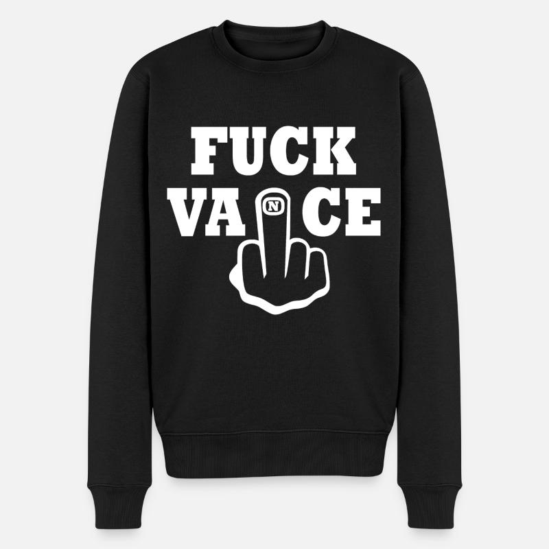 fuck vance - Männer Premium Bio Pullover - Schwarz