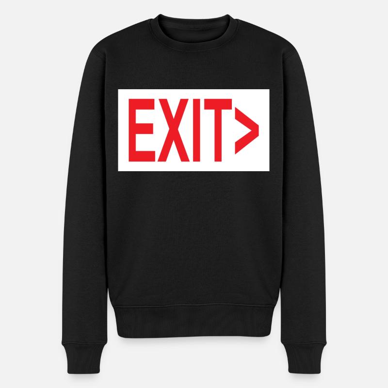 Exit / Exit / Emergency Exit - Men's Premium Organic Jumper - black
