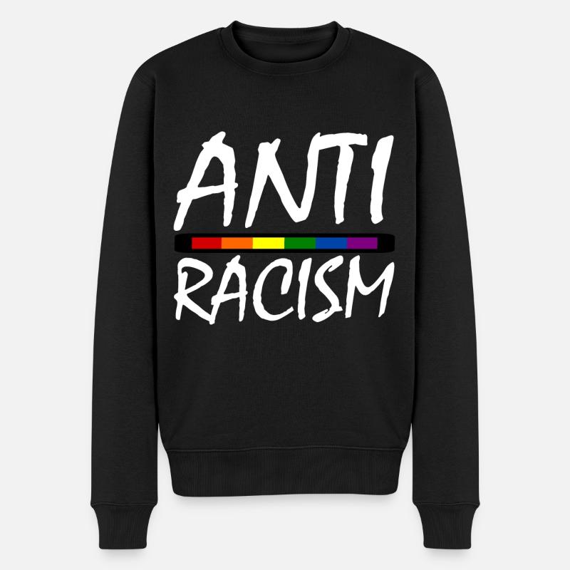 RACISME - Økologisk premium-sweatshirt til mænd - sort