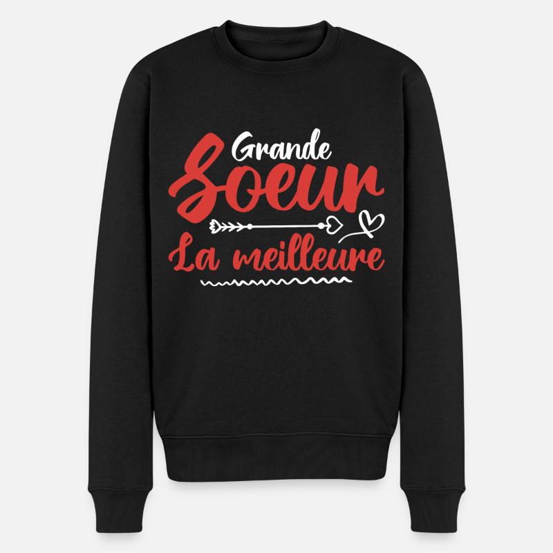 Meilleure grande sœur - Pull Premium bio Homme - noir