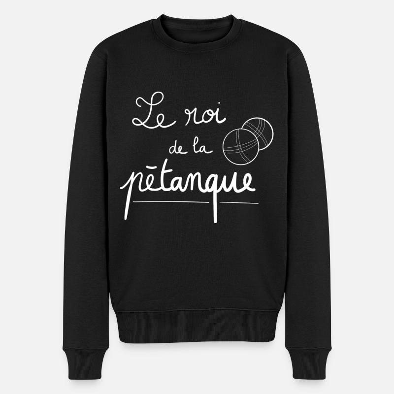 Le roi de la pétanque - Pull Premium bio Homme - noir