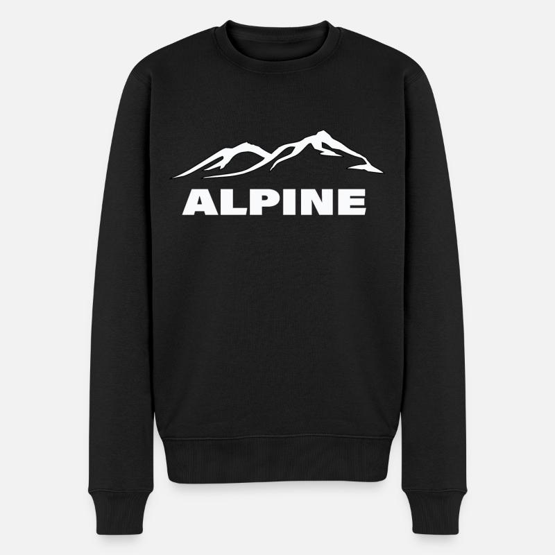 ALPIN - Pull Premium bio Homme - noir