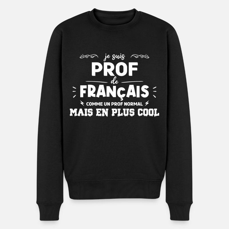 Prof de français - Pull Premium bio Homme - noir