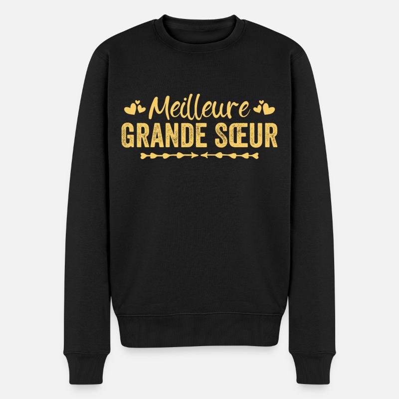 meilleure grande soeur - Pull Premium bio Homme - noir