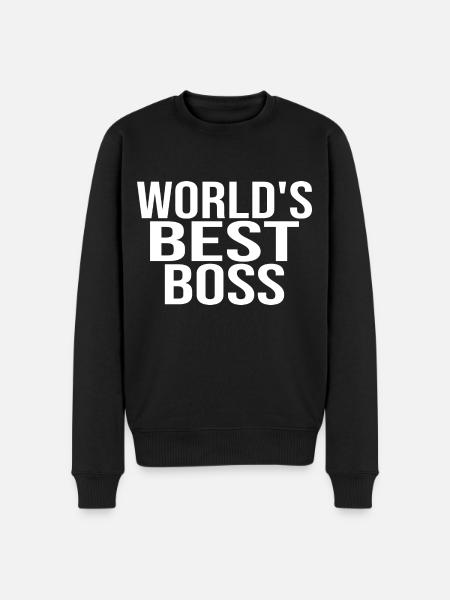 World's Best Boss - Männer Premium Bio Pullover - Schwarz