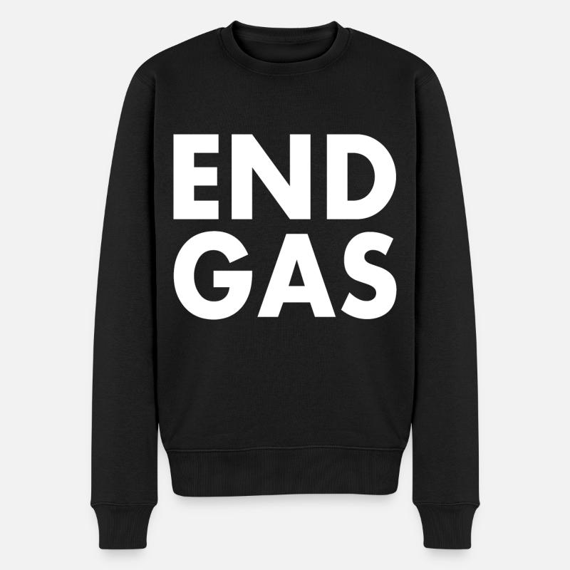 End gas - Männer Premium Bio Pullover - Schwarz