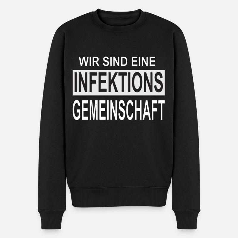 Infektionsgemeinschaft Lockdown Partner Familie - Männer Premium Bio Pullover - Schwarz