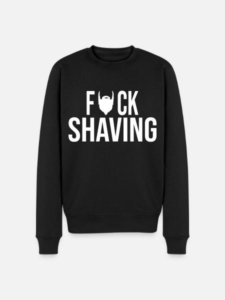 Fuck Shaving - Männer Premium Bio Pullover - Schwarz