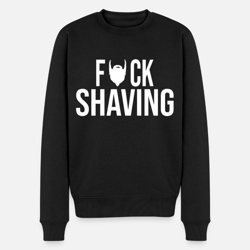 Fuck Shaving - Männer Premium Bio Pullover - Schwarz