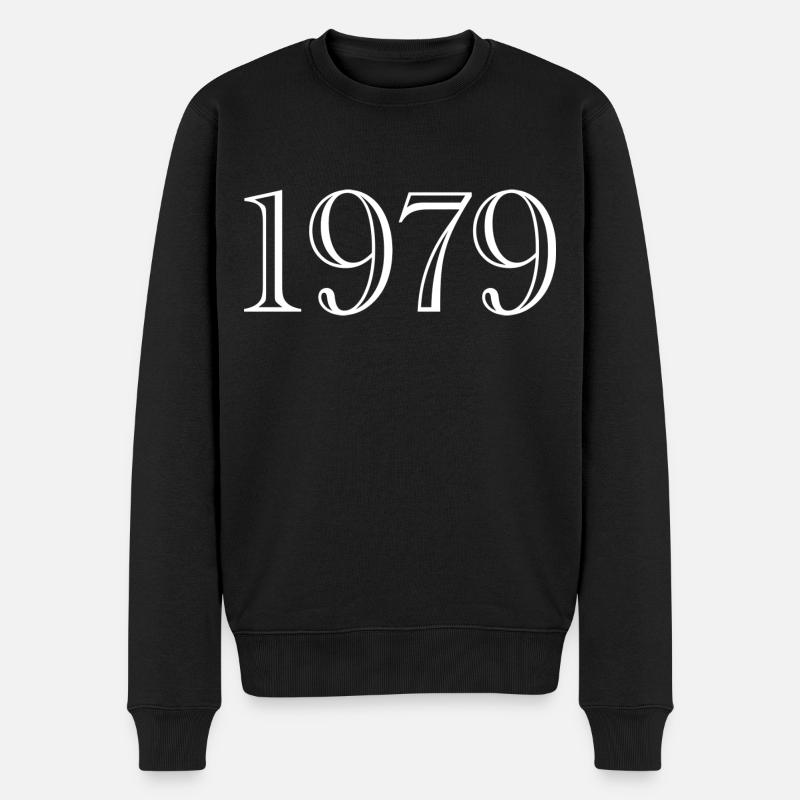 1979 - Geschenk geboren 1979 - Männer Premium Bio Pullover - Schwarz