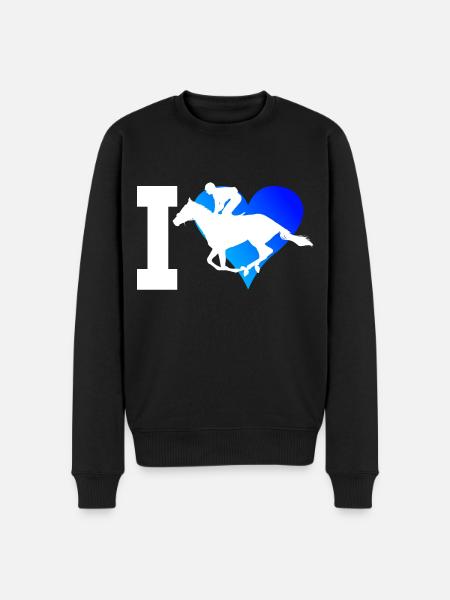 Hunting Riding Dressour Equestrian - Men's Premium Organic Jumper - black