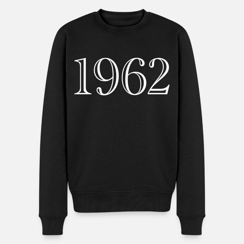 1962 - Geschenk geboren 1962 - Männer Premium Bio Pullover - Schwarz