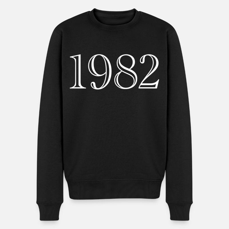 1982 - Geschenk geboren 1982 - Männer Premium Bio Pullover - Schwarz
