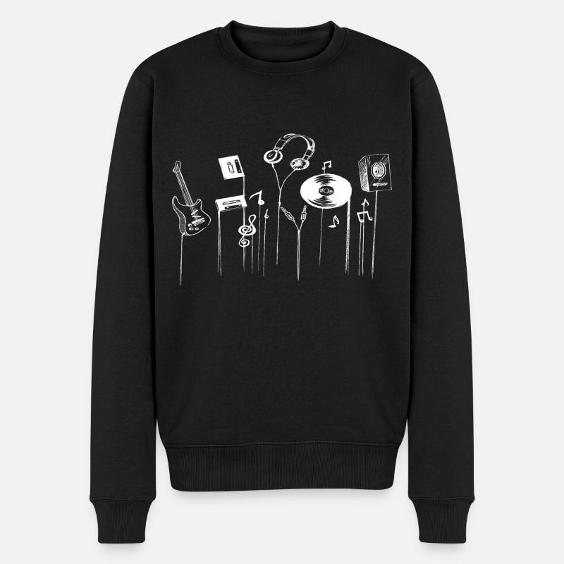 La musique se connecte. - Pull Premium bio Homme - noir