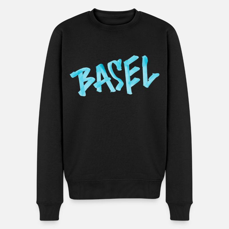 Lettrage de Bâle - Pull Premium bio Homme - noir