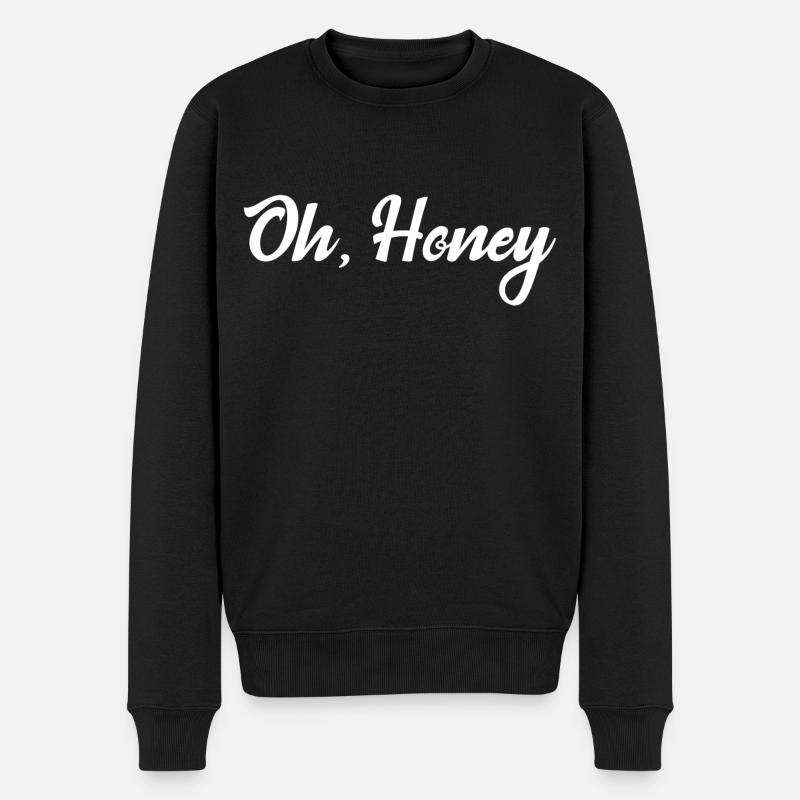 Oh, Schatz - Männer Premium Bio Pullover - Schwarz