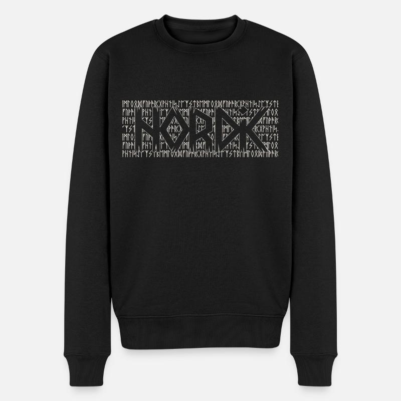 Nordic Runen - Männer Premium Bio Pullover - Schwarz