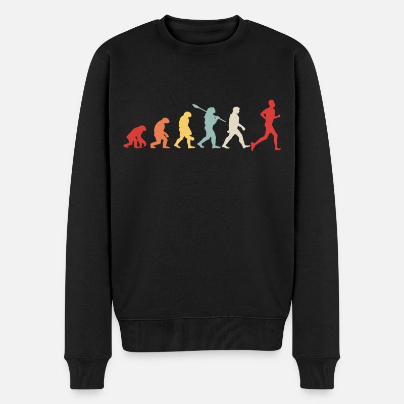 Evolution du marathon - Pull Premium bio Homme - noir