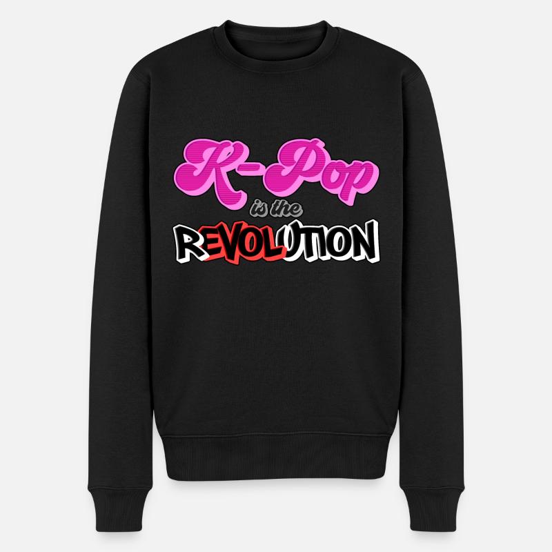 K-Pop Revolution Kpopfan - Männer Premium Bio Pullover - Schwarz