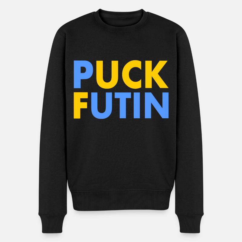 Puck futin - Männer Premium Bio Pullover - Schwarz