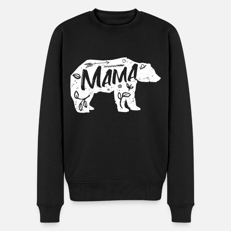 Mama Ourse - Pull Premium bio Homme - noir