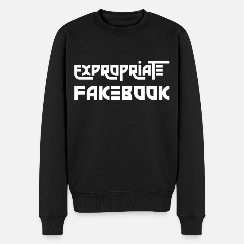 Expropriate Fakebook! - Pull Premium bio Homme - noir