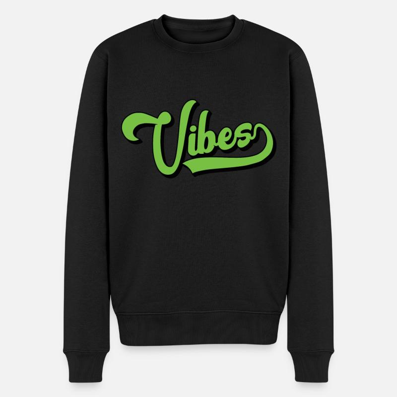 Vibes - Pull Premium bio Homme - noir