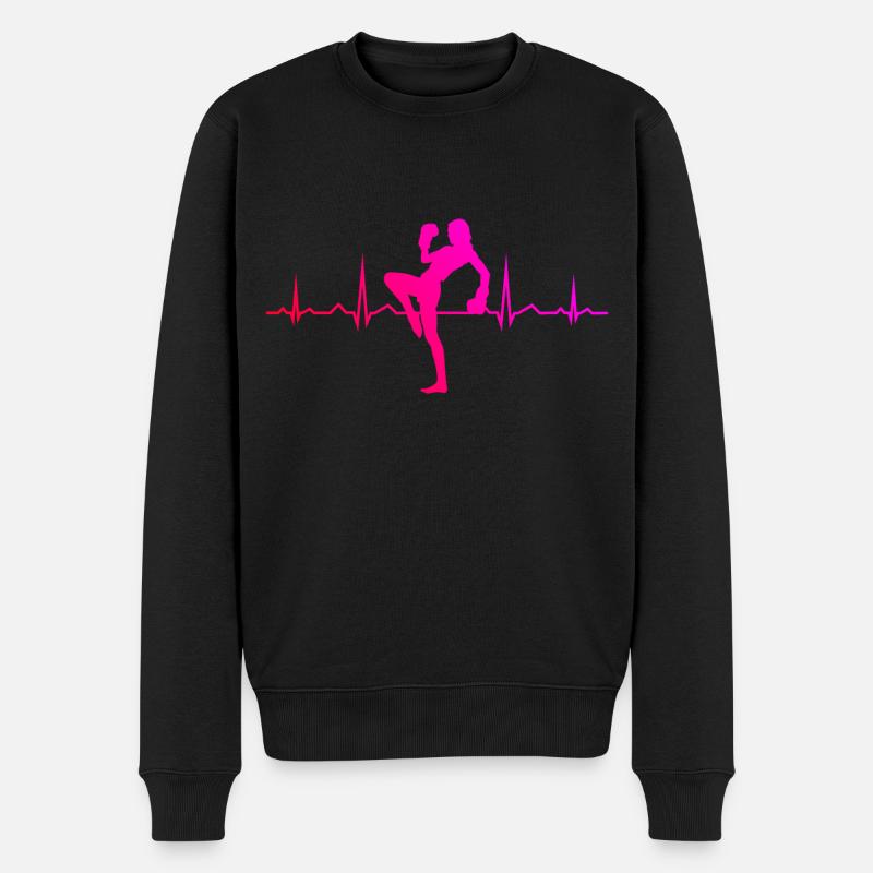 Herren Kickboxen Kickboxer Damen Kickbox - Männer Premium Bio Pullover - Schwarz