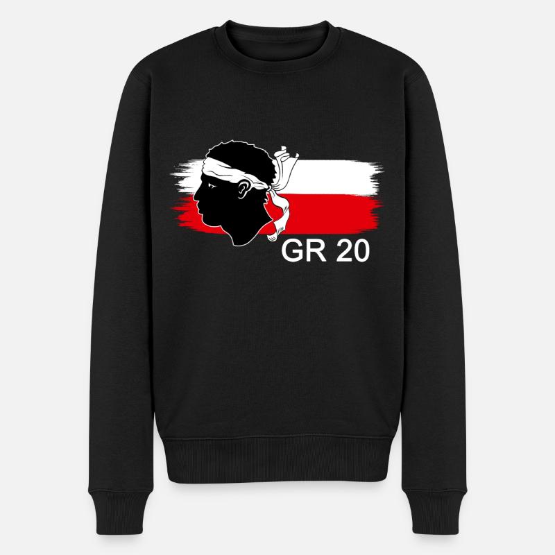 GR 20 randonnée corse trek rando - Pull Premium bio Homme - noir