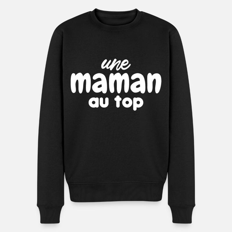 Une Maman Au Top - Pull Premium bio Homme - noir