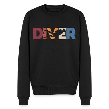 Taucher Apnoe tauchen Scuba Diving Dive Tauchmaske - Männer Premium Bio Pullover - Schwarz - Vorne - Nico (187cm)