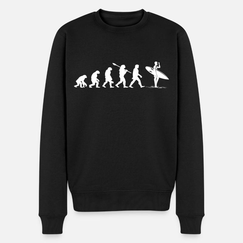 Evolution Surf - Men's Premium Organic Jumper - black