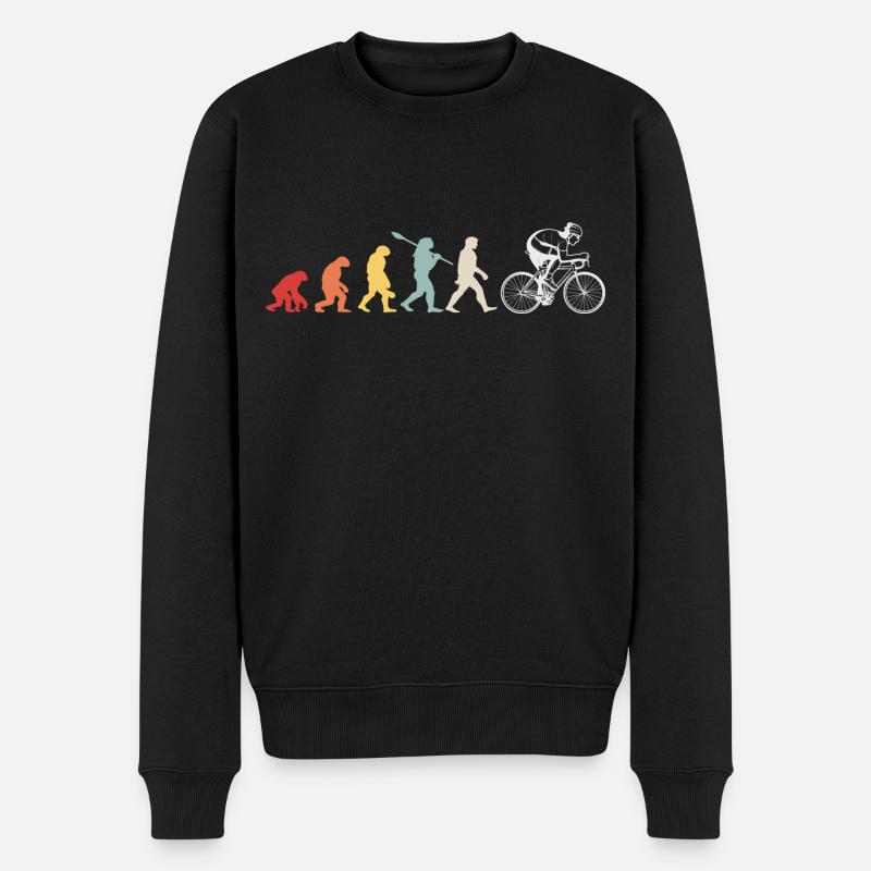 Evolution du cyclisme - Pull Premium bio Homme - noir