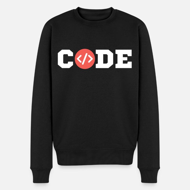 Code Coder Informatiker Informatik Programmierer - Männer Premium Bio Pullover - Schwarz