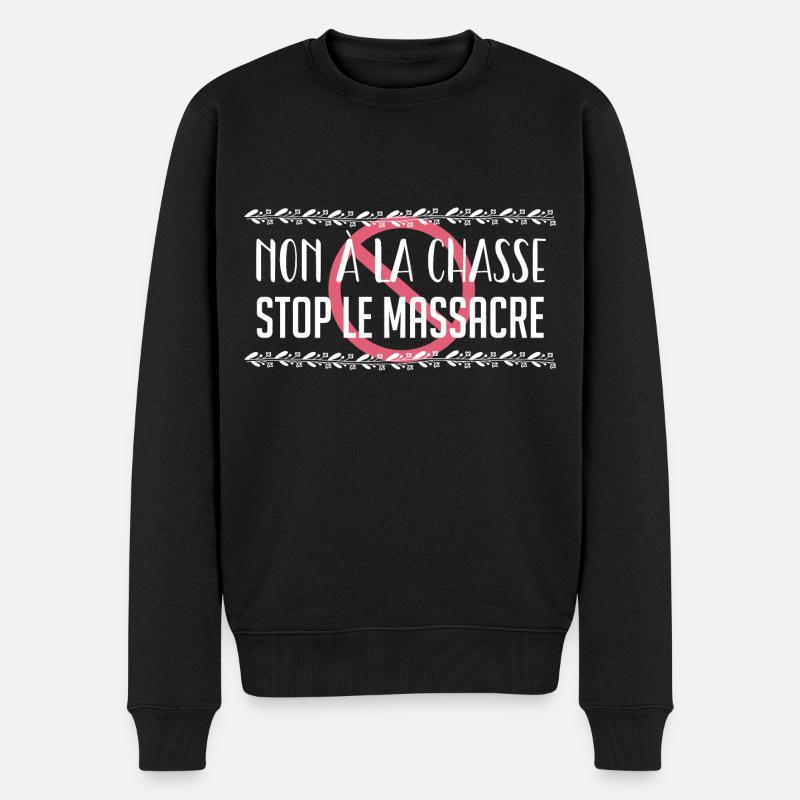 Non à la Chasse - Pull Premium bio Homme - noir