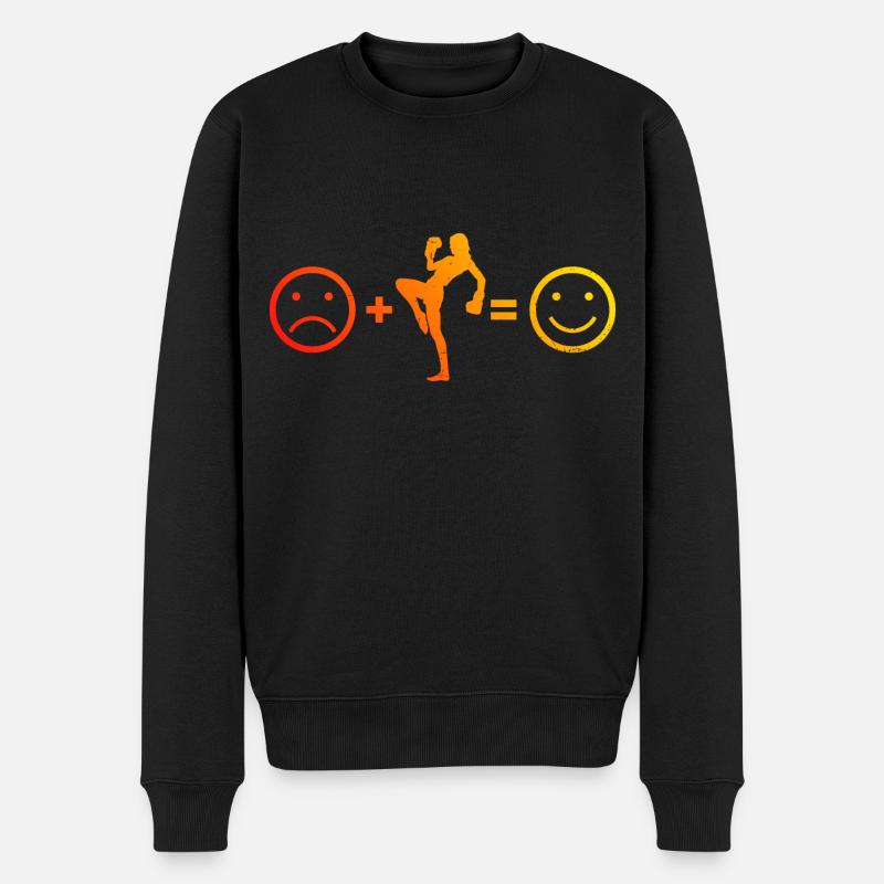 Boxing Kickbox Herren Kickboxer Kickboxen - Männer Premium Bio Pullover - Schwarz