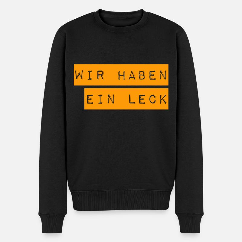 unter uns ist ein Spion - Männer Premium Bio Pullover - Schwarz