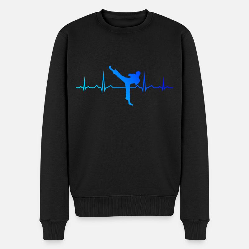 Kickbox Damen Kickboxen Herren Kickboxer - Männer Premium Bio Pullover - Schwarz