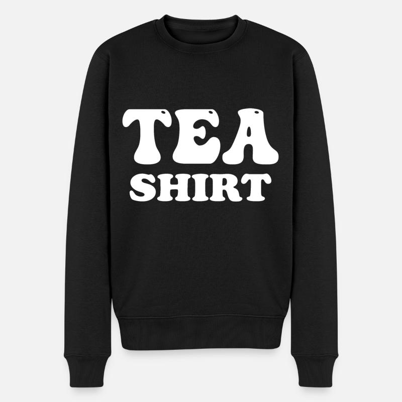 Tee-Hemd - Männer Premium Bio Pullover - Schwarz