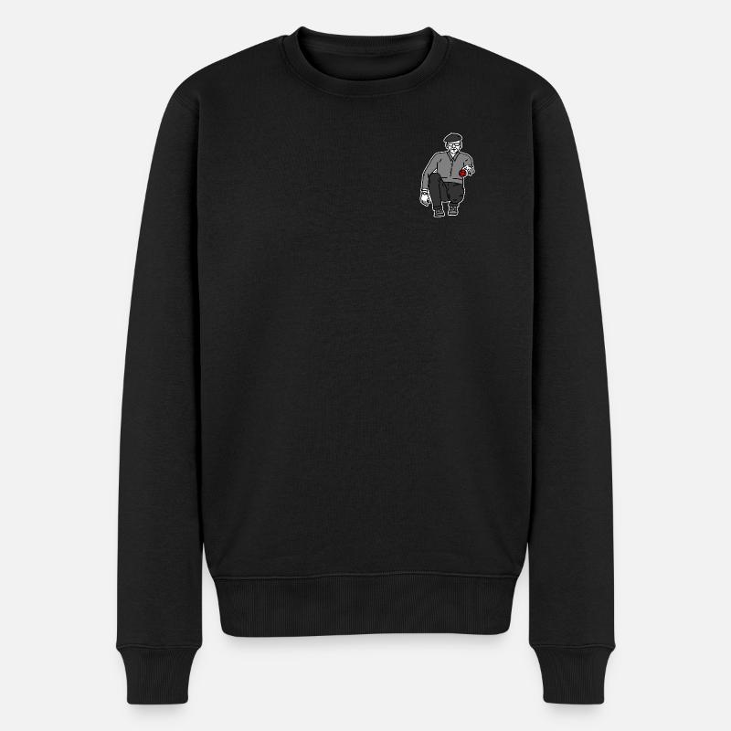 Joueur de pétanque gaucher - Pull Premium bio Homme - noir