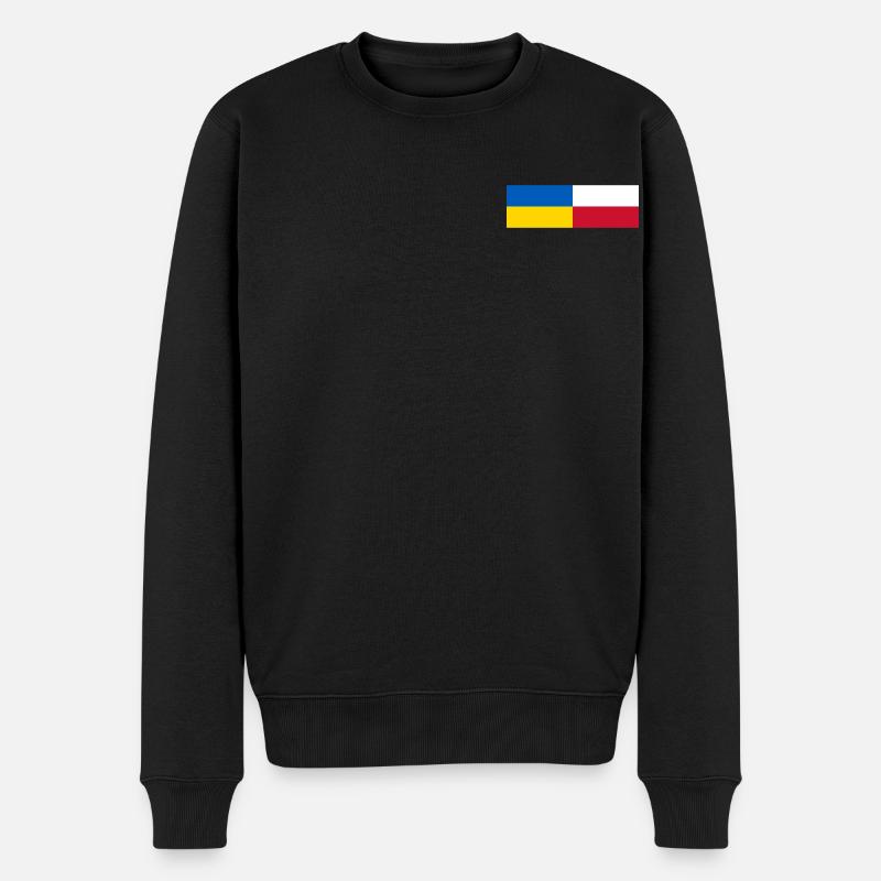 Ukraine Pologne drapeau ensemble - Pull Premium bio Homme - noir