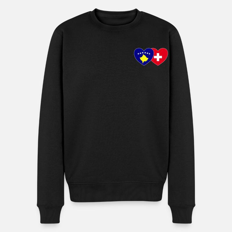 Drapeau suisse du Kosovo - Pull Premium bio Homme - noir