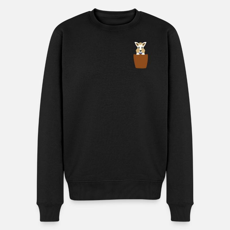 Schnauzer dans la poche poitrine - Pull Premium bio Homme - noir